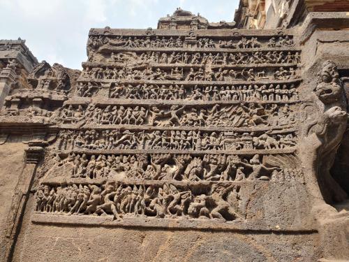 Ramayana Carved on kailasa temple wall